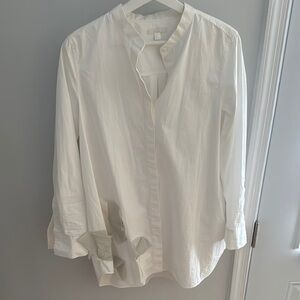 COS Brand New White Button-Up Blouse - tunic